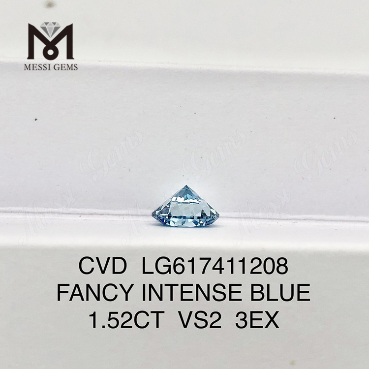 1.52CT VS2 FANCY INTENSE BLUE IGI-certificerede laboratoriedyrkede diamanter丨Messigems CVD LG617411208