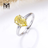 3 karat Solitaire Elegance Lab dyrket diamant gul pære diamantring