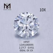 2,27 karat D VS1 IDEL Cut Grade Rund CVD laboratoriedyrket diamant