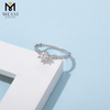 Wuzhou fabrikspris sølvring 1 karat moissanite diamantring