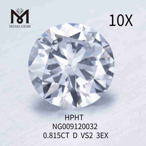 0,815carat D/VS2 runde laboratoriefremstillede diamanter pris 3EX