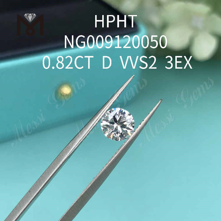 0.82CT rund D VVS2 3EX løs lab lavet diamant 