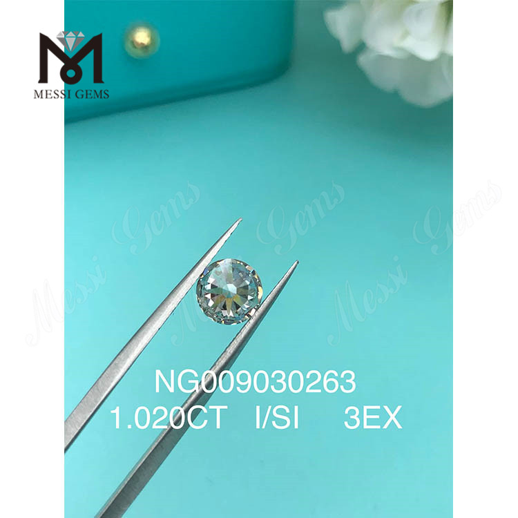 1.020ct løs ædelsten syntetisk diamant I SI EX Cut