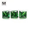 Højkvalitets farve zirkon firkantet form grønne CZ løse sten med lav pris