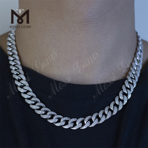Ice Out Moissanite cubanske halskæde Engrospriskæde Hip Hop smykker