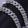 22 tommer mænds Hip-hop tilpasset CZ sølv cubanske Link Chain halskæde