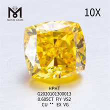 0,605ct FIY CU EX laboratoriedyrket diamant VS2 VG