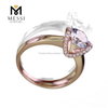 1 karat moissanite rosa guld ring Bar Indstilling moissanite vielsesringe