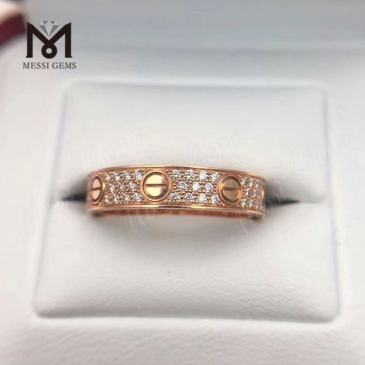 Moissanite hvidguld smykker 0,272 karat rosa guld ring til mænd
