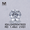 1,49 karat I/VS1 3VG rund 1,5 karat laboratorieskabt diamant