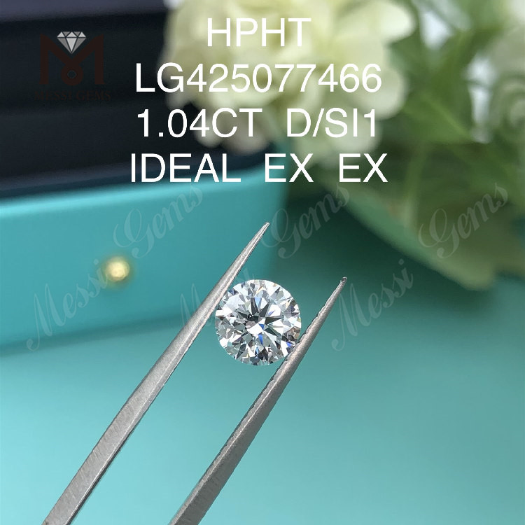 1,04 karat D/SI1 IDEAL EX EX laboratoriedyrket diamant Rund 