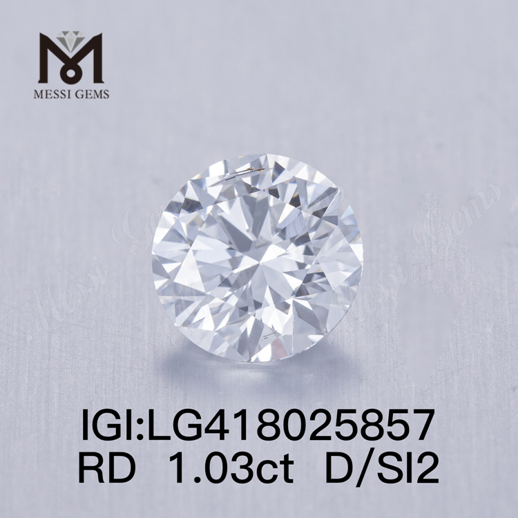 1.03CT D/SI2 runde VG laboratoriedyrkede diamanter