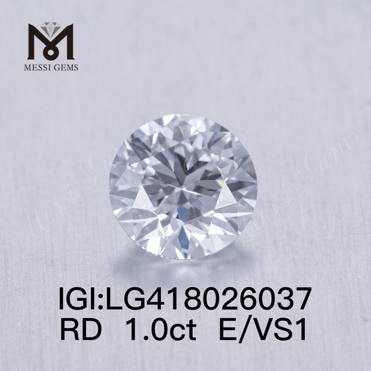 1 karat E/VS1 EX VG laboratoriedyrket diamant Rund