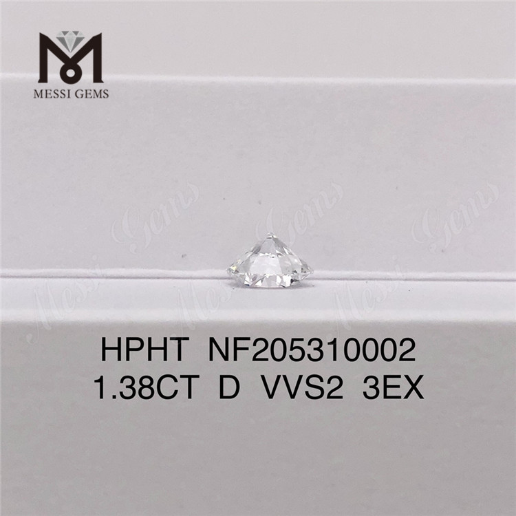 1,38 karat D VVS2 3EX på lager Lab-dyrket HPHT løs diamant til smykker