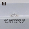 2.07CT F VS1 EX CVD laboratoriedyrket marquise diamant IGI-certifikat