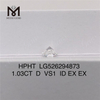 1.03CT D VS1 ID EX EX runde igi laboratoriedyrkede diamanter HPHT
