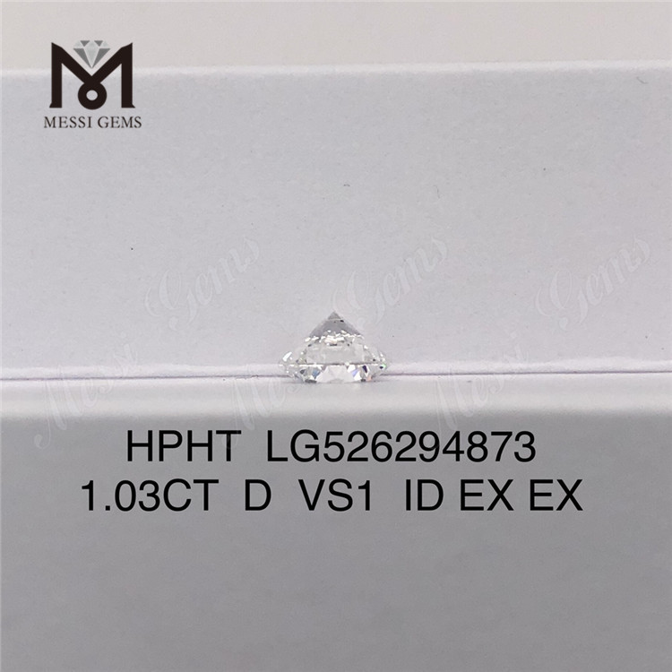1.03CT D VS1 ID EX EX runde igi laboratoriedyrkede diamanter HPHT