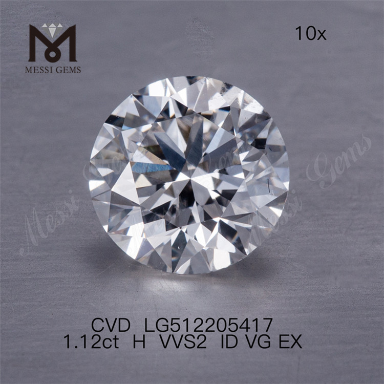 1.12ct H laboratoriediamant vvs løse menneskeskabte diamanter på udsalg