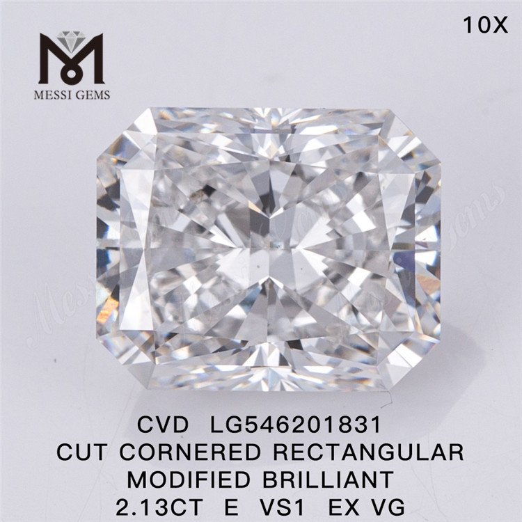 2.13CT E VS løse diamanter engros EX VG RECTANGULAR cvd diamanter til salg