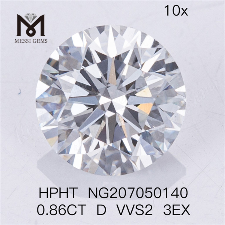 0.86CT Løs HPHT Diamant D VVS2 3EX Lab Diamanter 