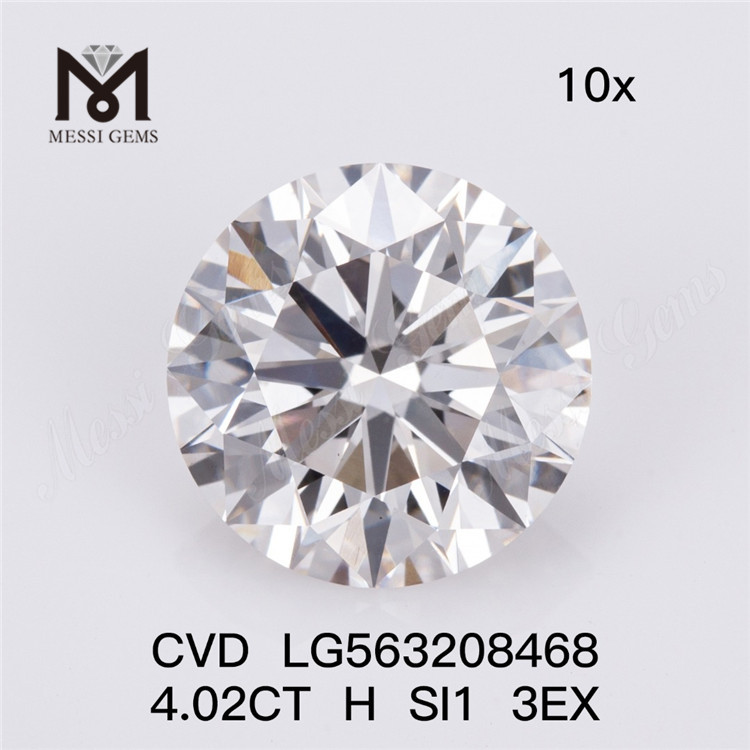 4.02CT H SI1 3EX CVD laboratoriedyrket diamant IGI