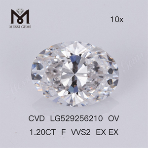 1.20ct F Vvs2 Løs Lab diamantudsalg OVAL Billig menneskeskabt diamant CVD