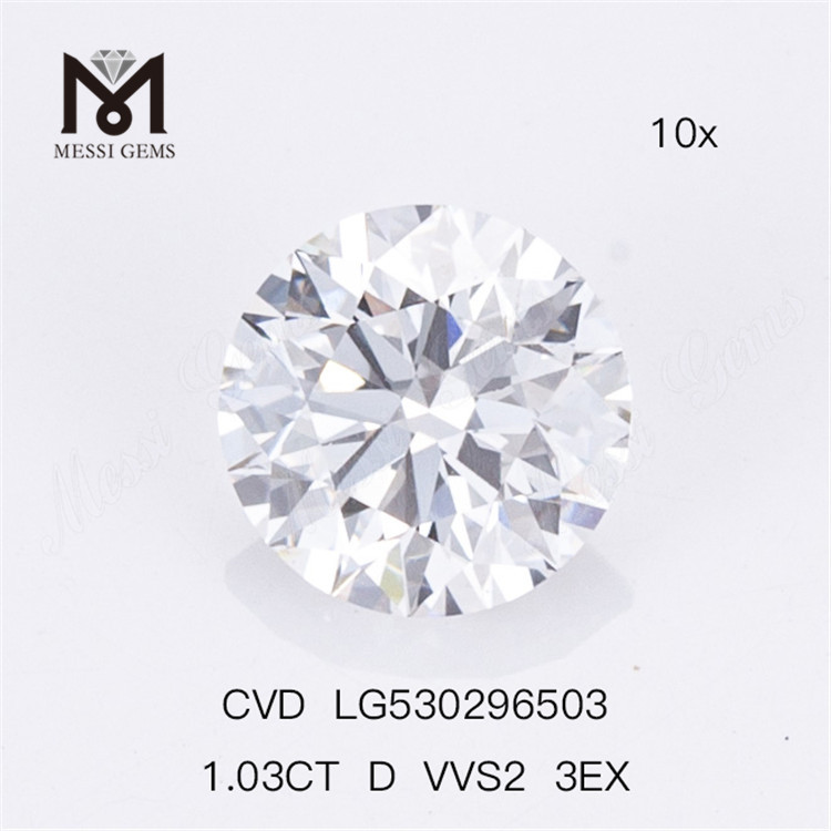 1.03CT D VVS Bedste Løs Lab Diamant 3EX CVD Diamanter 