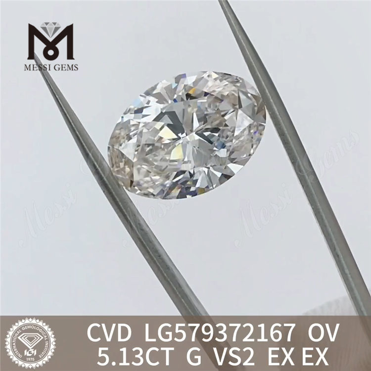 5.13CT OV form G VS2 EX EX online lab diamanter CVD LG579372167 