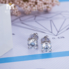 1,01 karat 18 k hvidguld D VS2 runde brilliant cut lab dyrkede diamantøreringe til kvinder