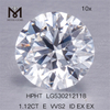 1.12ct E VVS2 ID EX EX rund syntetisk diamant EX løs ædelsten