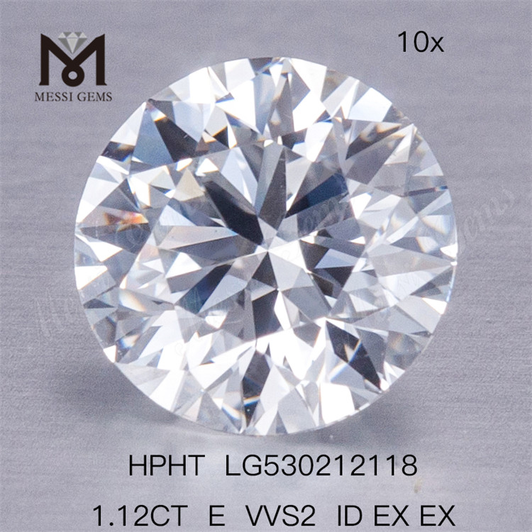 1.12ct E VVS2 ID EX EX rund syntetisk diamant EX løs ædelsten