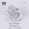 1.18CT RECTANGULAR F VVS2 EX EX CVD Lab Diamonds IGI-certifikat