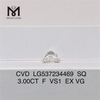 3ct F cvd bedst sælgende løs lab diamant SQ vs1 hvid løs lab diamant engros Fabrikspris