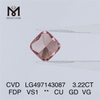 3.22CT FANCY DEEP PINK VS1 CU GD VG CVD laboratoriedyrket diamant LG497143087