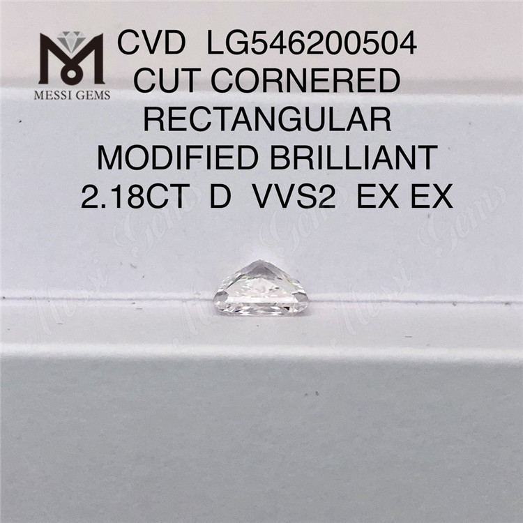2.18CT D VVS2 EX EX laboratoriediamanter engros RECTANGULAR cvd diamanter billig pris
