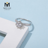 14 k guldbelægning kvinde smykker gave 1ct Moissanite diamant sølv ring