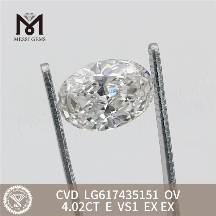 4.02CT E VS1 CVD OV laboratoriefremstillede diamanter LG617435151丨Messigems