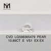10.89CT E VS1 EX EX PEAR Bulk menneskeskabte diamanter CVD LG598365479丨Messigems