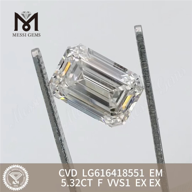 5.32CT F VVS1 EM CVD simulerede diamanter LG616418551丨Messigems