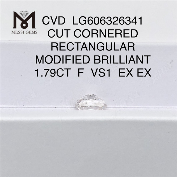 1.79CT F VS RECTANGULAR IGI Graded Diamonds CVD LG606326341 Flawless Perfection丨Messigems 