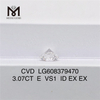 3.07CT E VS1 RD 3ct cvd syntetisk diamant LG608379470 til brugerdefinerede indstillinger丨Messigems 