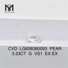 3,23 karat igi-certifikat for diamant VS-kvalitet til overkommelige CVD-diamanter til smykkedesignere丨Messigems LG608380093