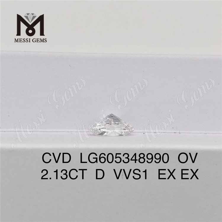 2.13CT D VVS1 IGI Certified Diamonds OVAL CVD Green Edge丨Messigems LG605348990