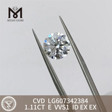 1.11CT E VVS1 ID-omkostninger på 1 karat laboratoriedyrket diamant CVD til bulkkøb丨Messigems LG607342384