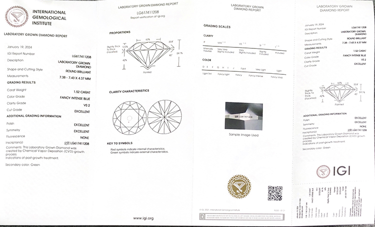 vs2 certificerede laboratoriedyrkede diamanter