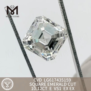 10.12CT E VS1 SQUARE EMERALD CUT køb cvd diamant Kvalitet Investering丨Messigems CVD LG617435159