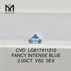 2.03CT VS2 FANCY INTENSE BLUE menneskeskabte diamanter koster Friendly Brilliance丨Messigems CVD LG617411212