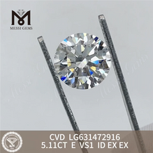 5.11CT E VS1 ID CVD laboratoriedyrket diamantporcelæn LG631472916 丨Messigems 