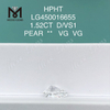 1,52 carat D/VS1 PEAR CUT lab diamanter VG