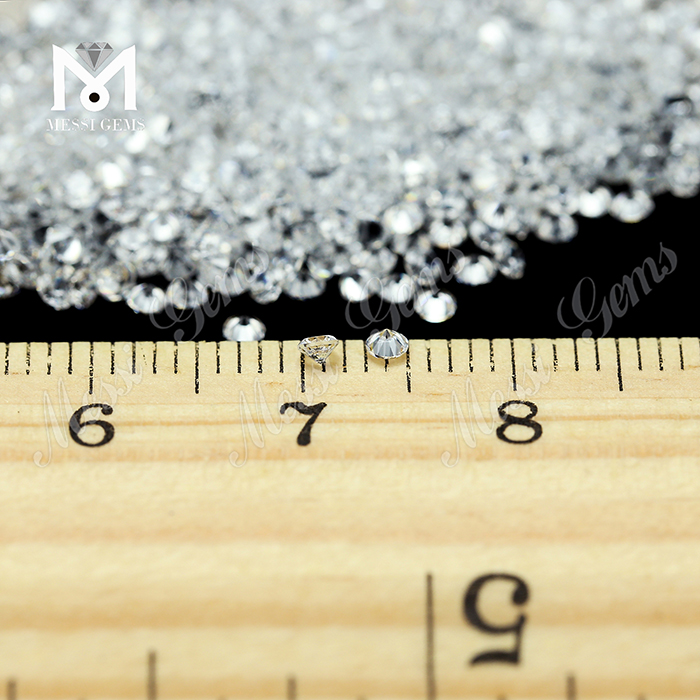 Stort lager fabrikspris 2 mm rund form cz cubic zirconia ædelsten perler
